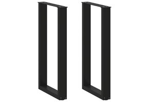 vidaXL U-vormige Salontafelpoten Zwart - 2 stuks met 47% Korting!