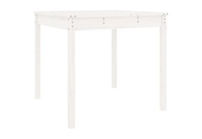 vidaXL Tuintafel Massief Grenenhout Wit - 60% Korting