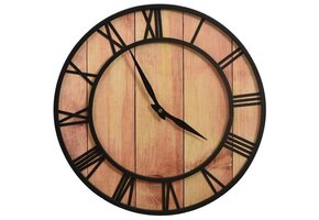 vidaXL Wandklok 39 cm MDF/Ijzer - Vintage Stijl - 68% Korting!