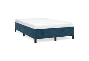 vidaXL Bedframe zonder matras 120x190 cm fluweel donkerblauw