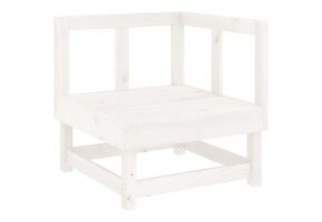 vidaXL Tuinhoekbank massief grenenhout wit