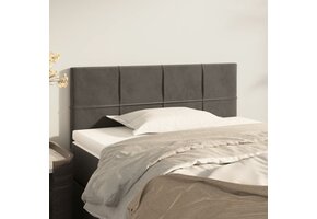 vidaXL Hoofdbord 90x5x78/88 cm fluweel donkergrijs