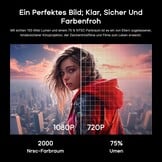 Mini Beamer Heyup Boxe Lite: 1080P, 10000L, Bluetooth - Nu 30% Korting!