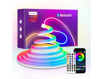 Neon LED Strip 15m: App-bediening, Muzieksynchronisatie & Alexa - 30% Korting!