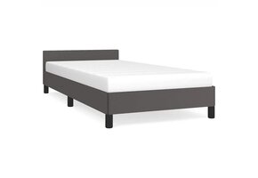 vidaXL Bedframe met hoofdeinde zonder matras 80x200 cm grijs