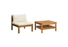 vidaXL Bankstel Massief Acaciahout | 59% Korting