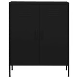 vidaXL Opbergkast Staal Zwart - 80x35x101,5 cm - 35% Korting!