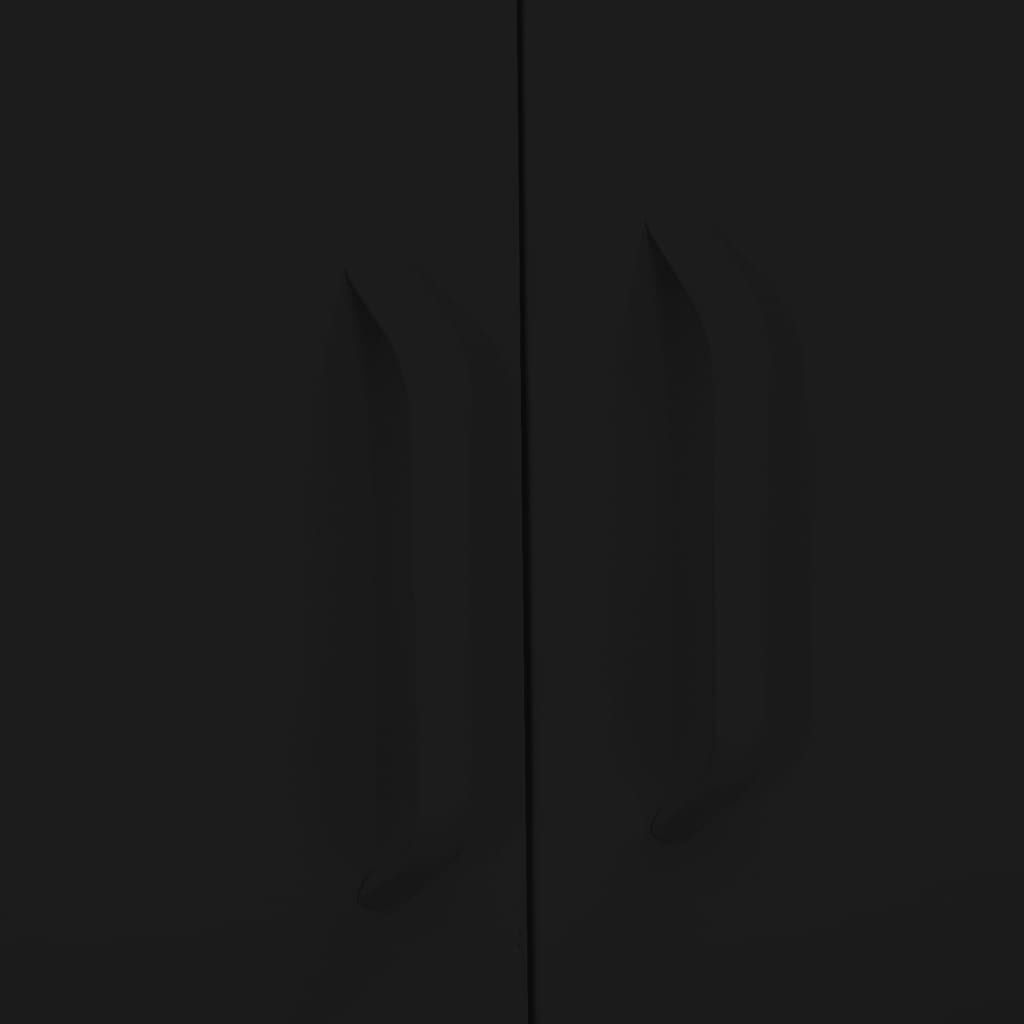 vidaXL Opbergkast Staal Zwart - 80x35x101,5 cm - 35% Korting!