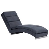 VidaXL Chaise Longue Kunstsuède Grijs - 60% Korting!