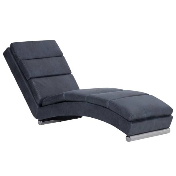 VidaXL Chaise Longue Kunstsuède Grijs - 60% Korting!