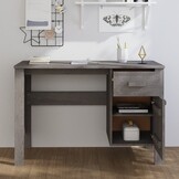 vidaXL Bureau HAMAR 113x50x75 cm Grenenhout - 60% Korting!