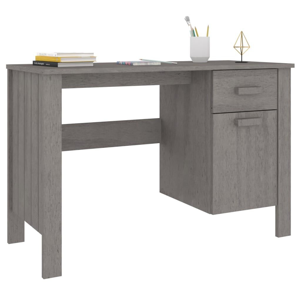 vidaXL Bureau HAMAR 113x50x75 cm Grenenhout - 60% Korting!