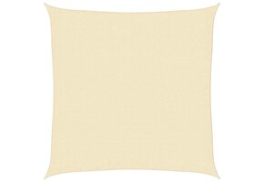 vidaXL Zonnezeil 160 g/m² 3x3 m HDPE crèmekleurig