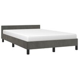 vidaXL Bedframe zonder matras 120x190 cm fluweel donkergrijs