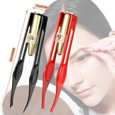 2 stuks pincet met ledlicht, voor wenkbrauwen, epileren, ontharing, verlichte pincet, make-up, roestvrij staal, wenkbrauwpincet, vrouwen, precisie, wenkbrauwgereedschap, haarverwijdering, zwart, rood