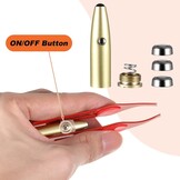 2 stuks pincet met ledlicht, voor wenkbrauwen, epileren, ontharing, verlichte pincet, make-up, roestvrij staal, wenkbrauwpincet, vrouwen, precisie, wenkbrauwgereedschap, haarverwijdering, zwart, rood