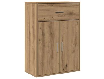 vidaXL Dressoir artisanaal eikenkleurig 79 x 38 x 80 cm Bewerkt hout