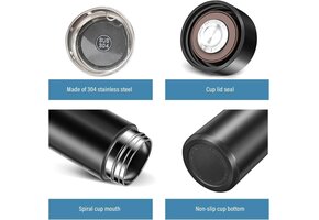 Intelligente Drinkfles Rood - 450ml - LCD Touchscreen - 30% Korting