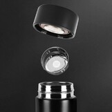 Intelligente drinkfles met lcd-touchscreen, roestvrij staal, voor warme en koude dranken, 450 ml, geïsoleerd, voor koffie en thee, rood