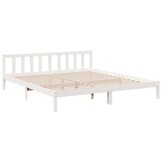 vidaXL Bedframe extra lang zonder matras grenenhout wit 200x220 cm