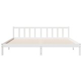 vidaXL Bedframe extra lang zonder matras grenenhout wit 200x220 cm