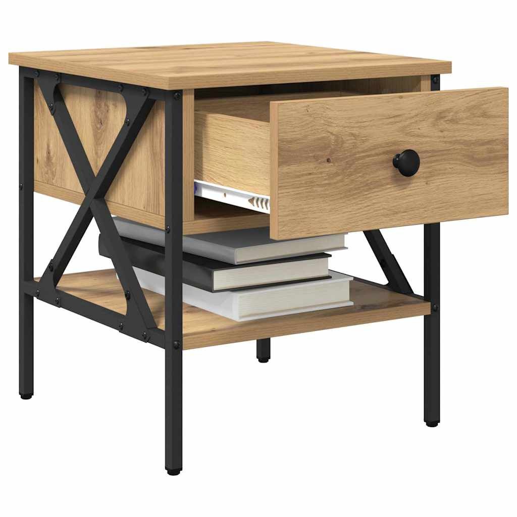 vidaXL Nachtkastje: Artisanaal Eiken, Nu -35% Korting!