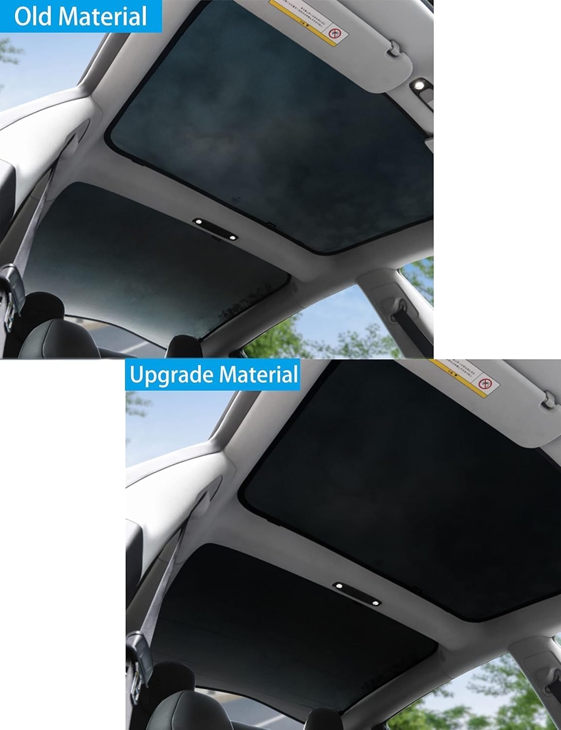 topfit voor Model 3 luifel zonnedak auto UV-bescherming raamluifel opvouwbare glazen dakluifel Model 3 voor- en achterraamluifels voor 2021-2025