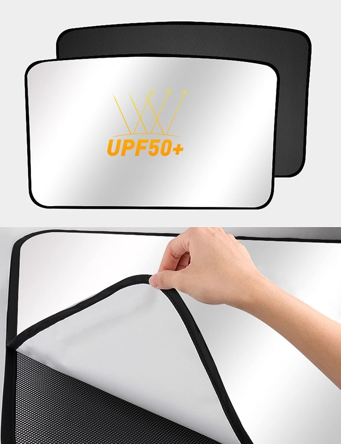 topfit voor Model 3 luifel zonnedak auto UV-bescherming raamluifel opvouwbare glazen dakluifel Model 3 voor- en achterraamluifels voor 2021-2025