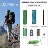 Naturehike Cloud up 1 Person Dome Tent Ultralight Tent Suitable for Camping and Hiking