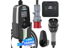 Mobiele Wallbox Oplaadkabel 11kW | 7,8m Type 2 | 35% Korting