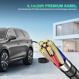 Mobile Wallbox oplaadkabel, 11 kW, 7,8 m, 3-fase, 6-16 A, type 2, CEE 16 A naar type 2, instelbaar laadvermogen voor elektrische auto's, zilverkleurig