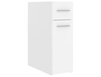 vidaXL Apothekerskast 20x45,5x60 cm bewerkt hout wit