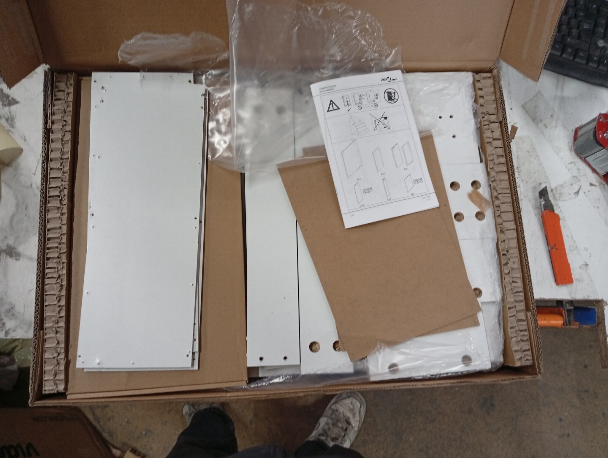 vidaXL Apothekerskast 20x45,5x60 cm bewerkt hout wit