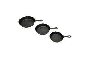 vidaXL Gietijzeren Koekenpannen Set (3-dlg) - 60% Korting!