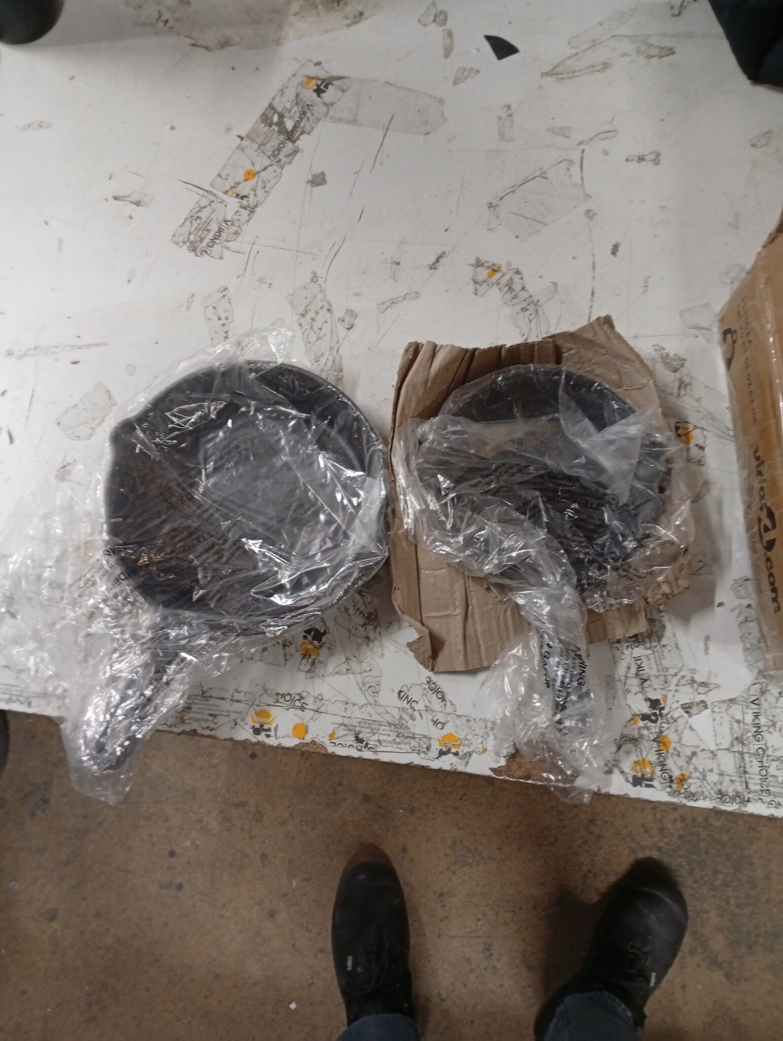 vidaXL Gietijzeren koekenpannen set 3-dlg