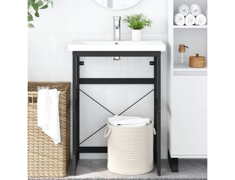 vidaXL Wastafelframe Zwart - IJzer - 60% Korting!