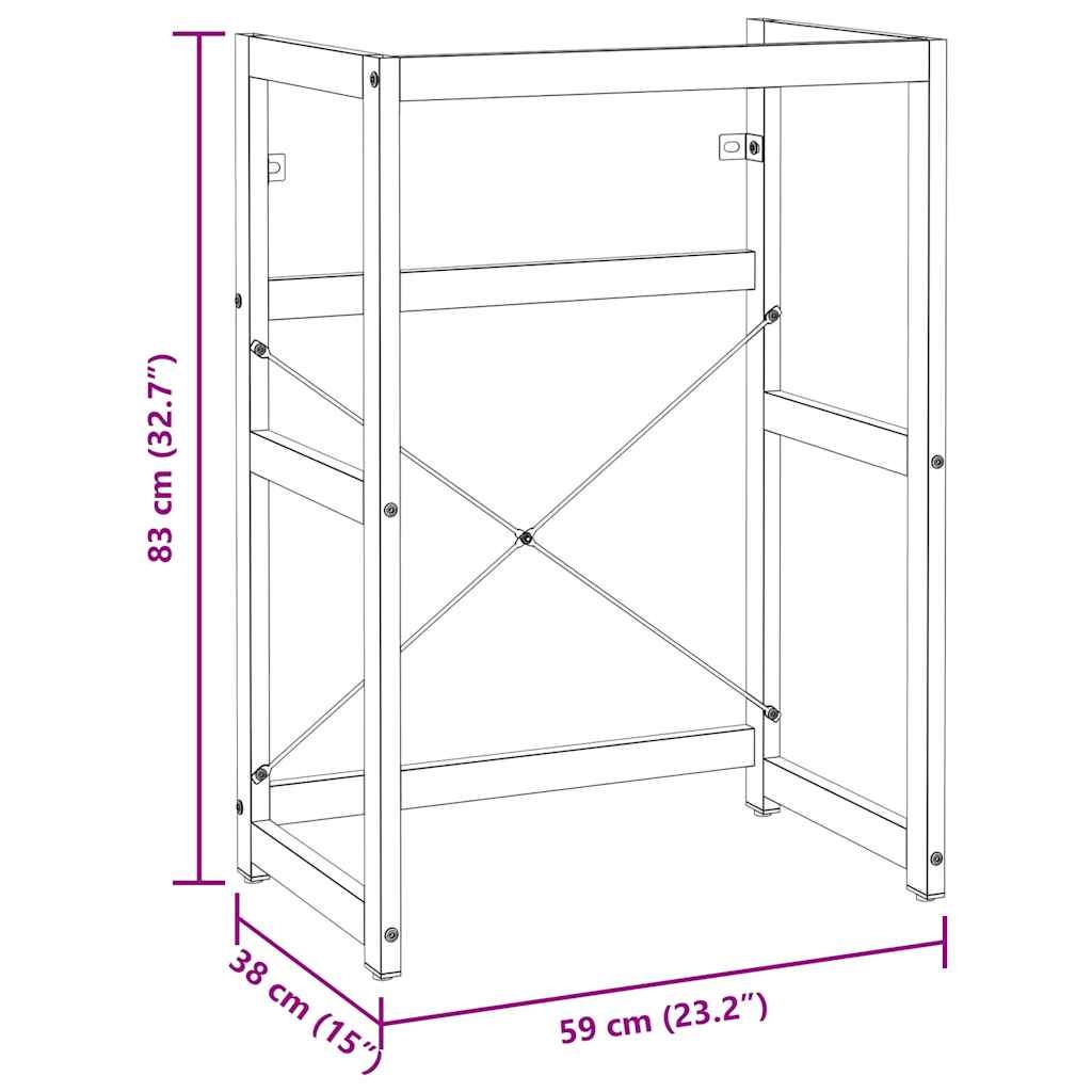 vidaXL Wastafelframe Zwart - IJzer - 60% Korting!