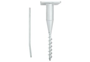 vidaXL Parasolvoet voor in de grond met stang 16x16x52 cm staal