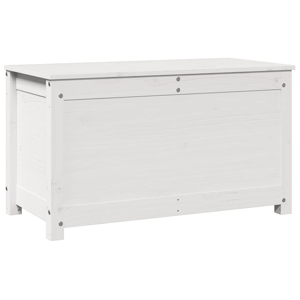 vidaXL Opbergbox wit 80x40x45,5 cm massief grenenhout