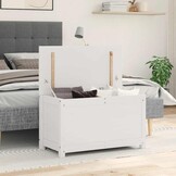 vidaXL Opbergbox wit 80x40x45,5 cm massief grenenhout