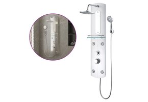 vidaXL Douchepaneel - 25x43x110 cm Zilverkleurig - 53% Korting!