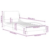 vidaXL Bedframe Kunstleer Wit 90x200 cm - Nu 41% Korting!