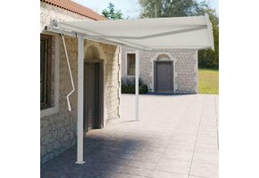 vidaXL Luifelpaalset 450x245 cm | IJzer Wit | -42%