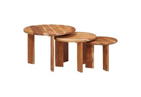 vidaXL Nesttafels 3 pcs Bruin (64% Korting)