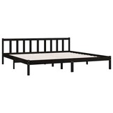 VidaXL Bedframe Grenenhout Zwart 200x200 cm - 60% Korting!