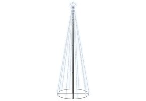 vidaXL Kegelkerstboom 310 LED's 100x300 cm koudwit - 68% Korting!