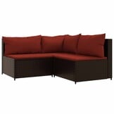 vidaXL 4-delige Loungeset poly rattan bruin | -41%