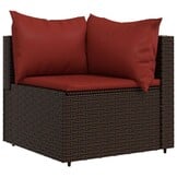 vidaXL 4-delige Loungeset poly rattan bruin | -41%