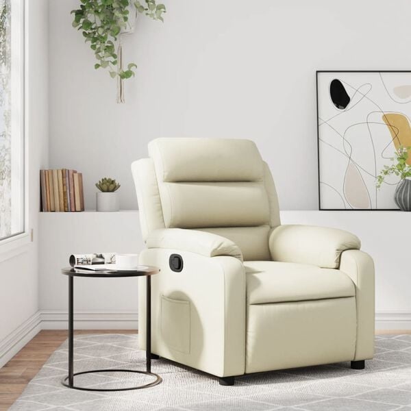 vidaXL Fauteuil Kunstleer Crèmekleurig - 42% Korting!