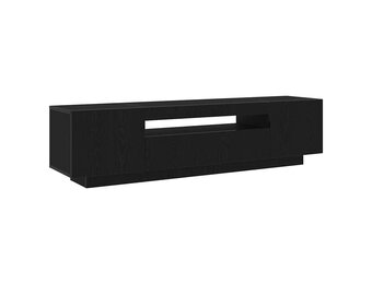 vidaXL TV-kast Zwart - 160 cm - Bewerkt hout - 35% Korting